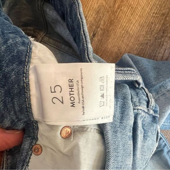 MOTHER Blue Distressed Skinny Jeans - Picture 6 of 7